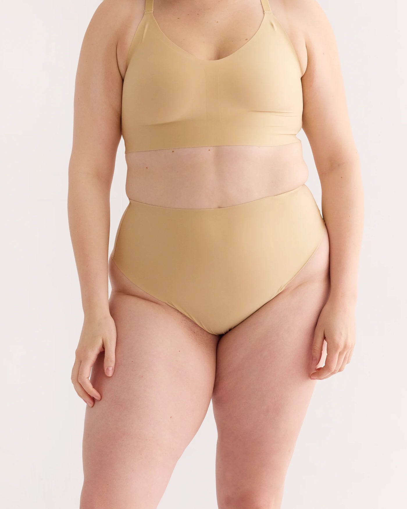 Okko High Waisted Thong In Creme